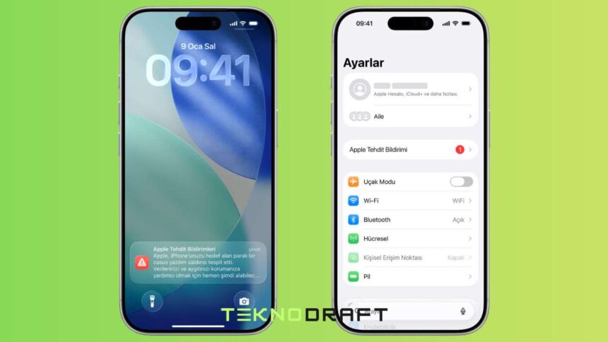 Apple'dan iPhone Kilit Ekranına Casus Yazılım Uyarısı