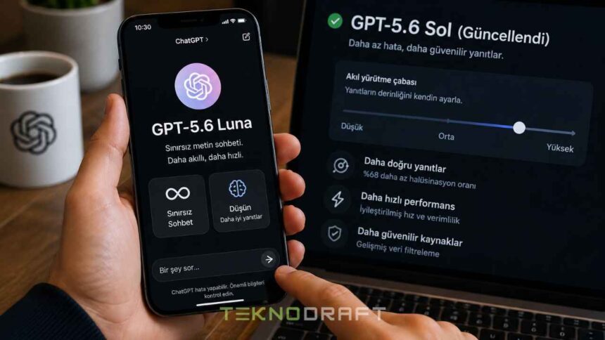 ChatGPT Sınırsız Metin Sohbeti ve GPT-5.6 Luna Modeli Ücretsiz Oldu