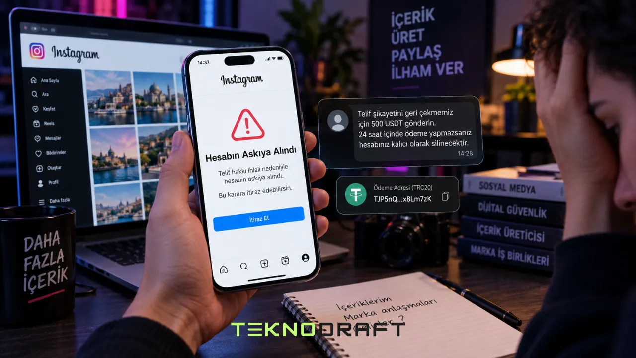Instagram Sahte Telif Hakkı Şantajı: Hesap Rehin Alınıyor